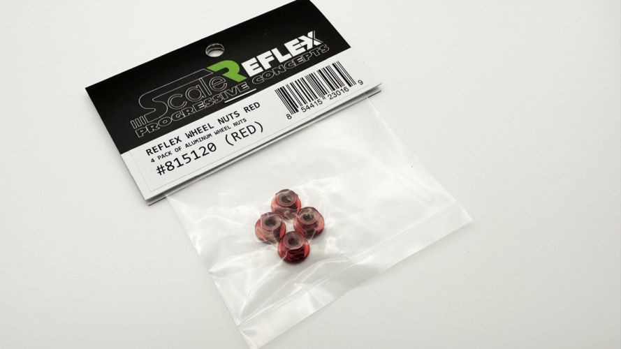 Scale Reflex - Wheel Nuts Red 4 Pack