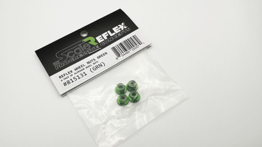 Scale Reflex - Wheel Nuts Green 4 Pack