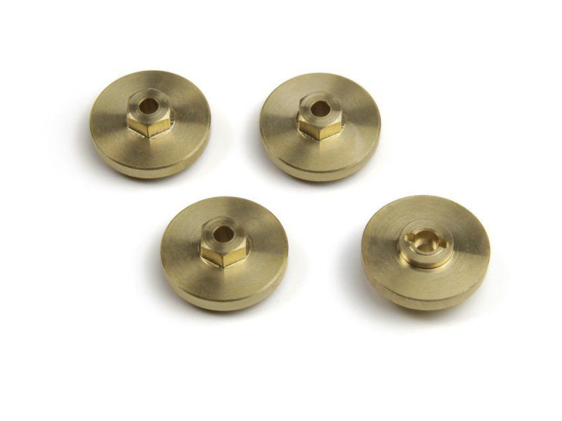 HPI Racing - 7mm Hex Hub weight Set +4mm (Brass/4pcs), Fits Venture18