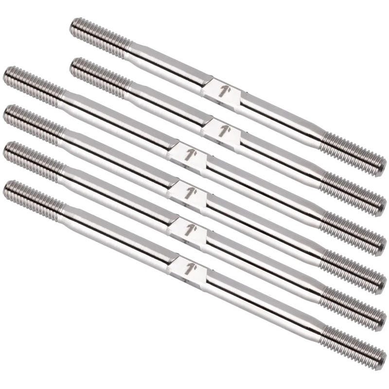 1UP Racing - Pro Duty Titanium Turnbuckle Set - Raw Titanium - AE T7 &