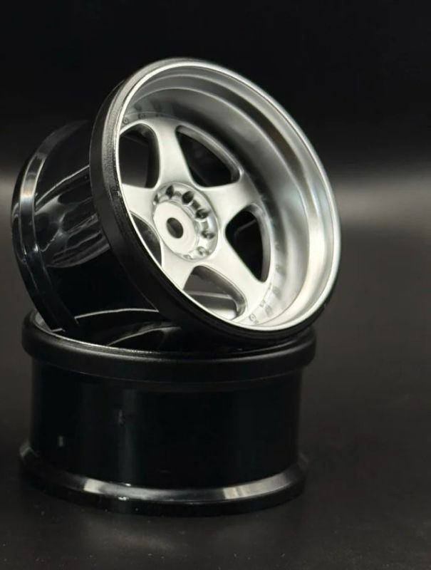 Scale Reflex - NIZ 5-Star Multipiece Style 1-10 Silver Rims, 8mm Offset