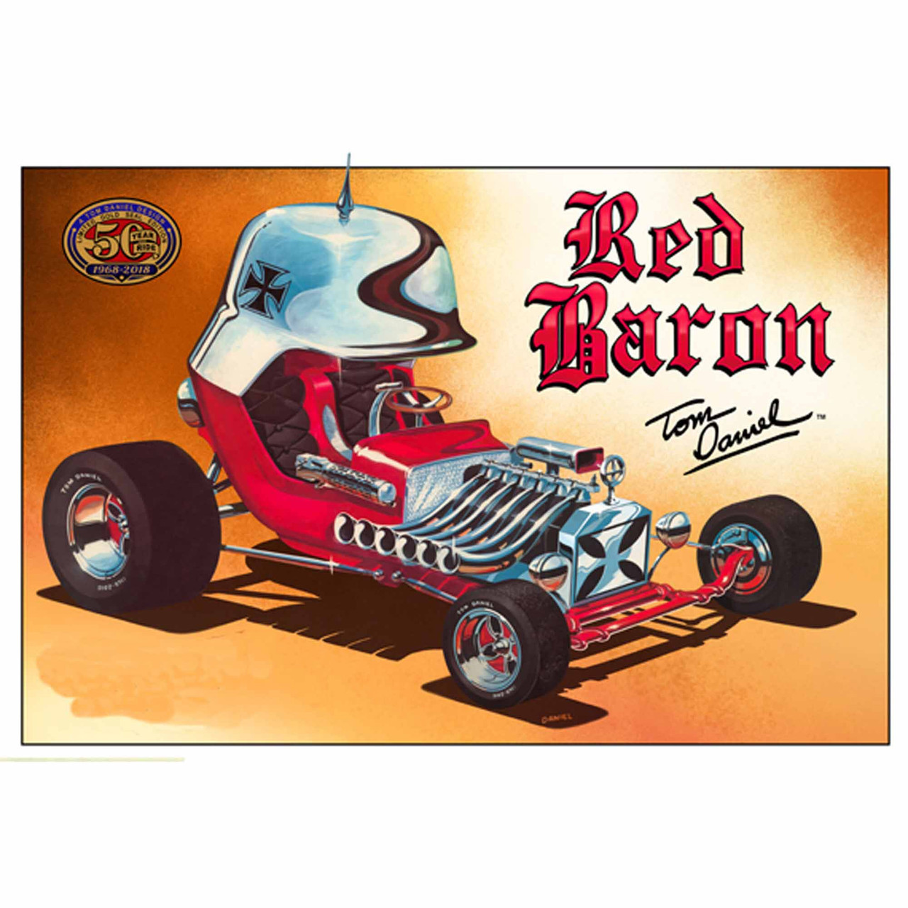Atlantis Models 1/24 Tom Daniel Red Baron Show Car Plastic Model w/ Trading AANM6740