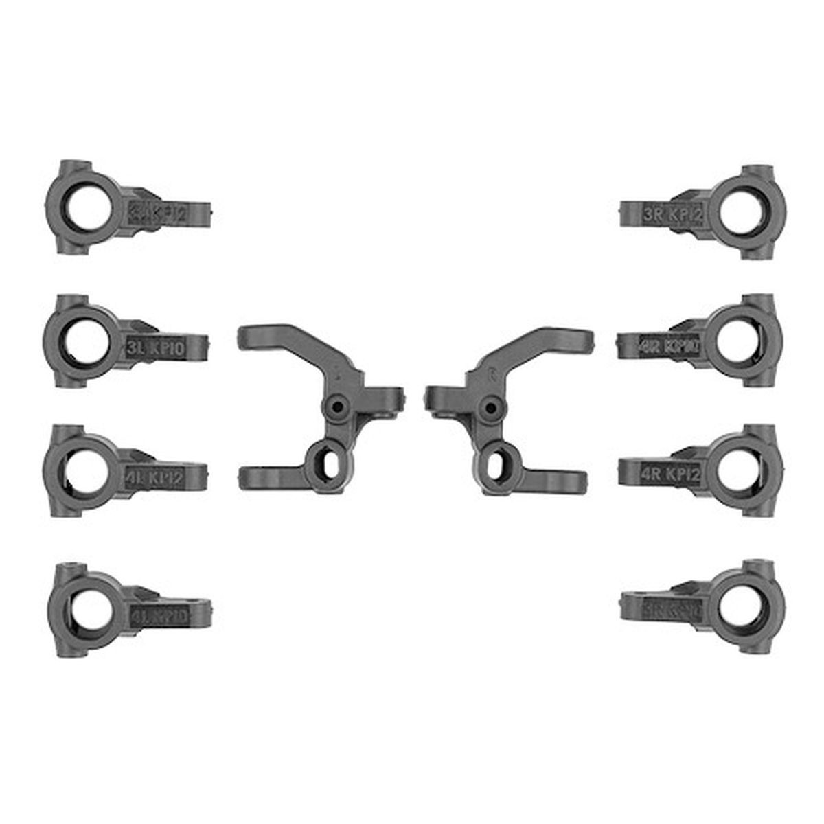 Team Associated - RC10B7.1 Caster and Steering Block Set, Carbon