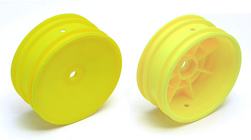 Team Associated - 2WD Front Sheels, 2.2in, 12mm Hex, Yellow