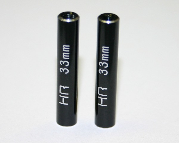 Hot Racing - Aluminum Standoff Post Link 6x33mm w/ Threads, Black