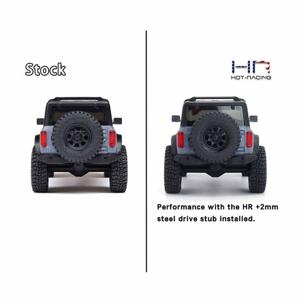 Hot Racing - +2mm Steel Drive Stub, SCX30