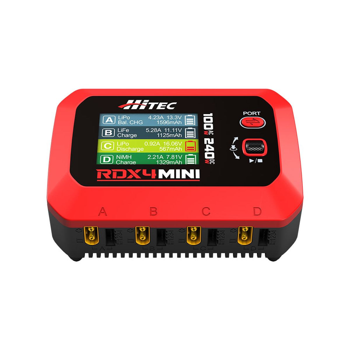 Hitec - RDX4 Mini 240W DC 100W AC Battery Charger (1-4S)