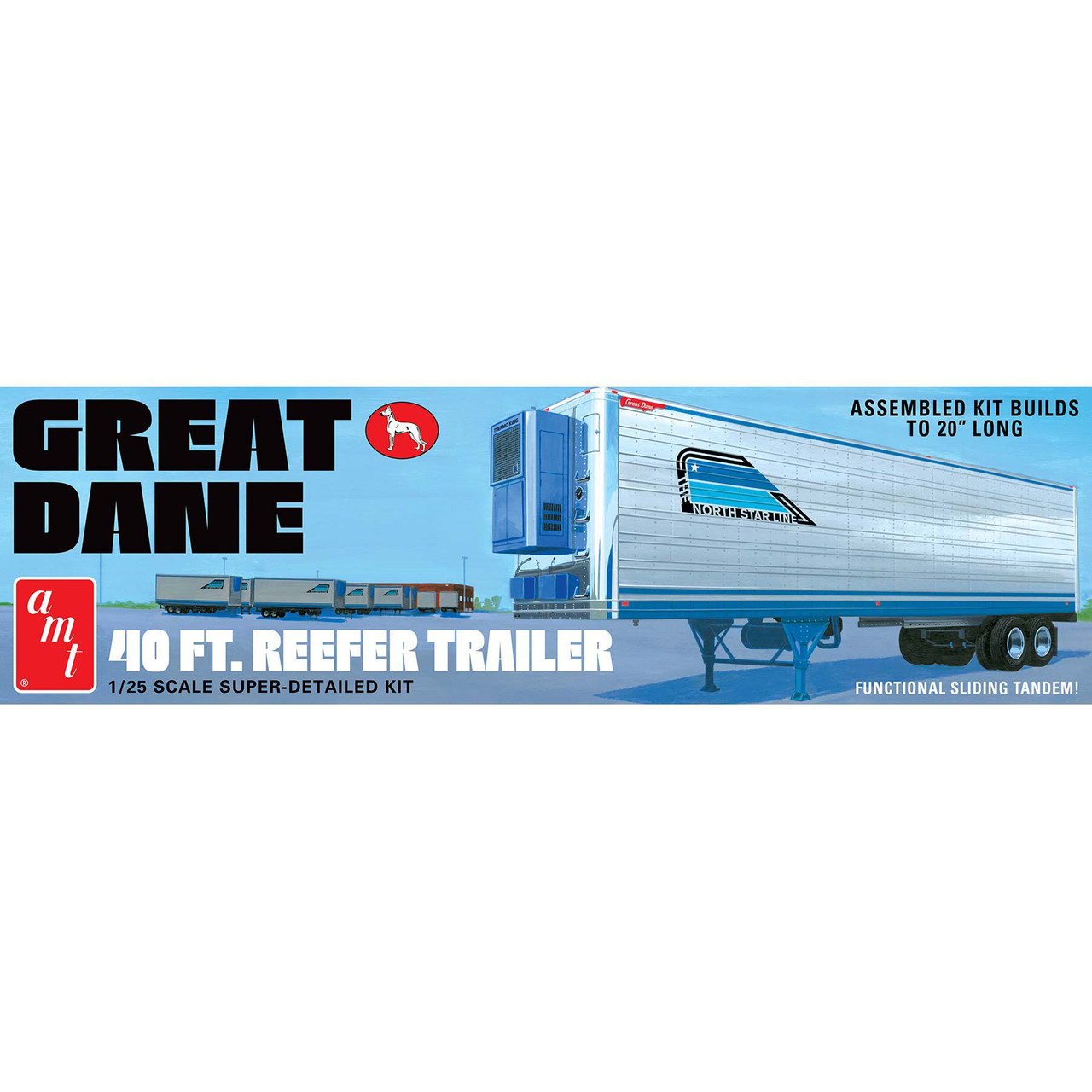 1/25 Great Dane 40' Reefer Trailer Model Kit
