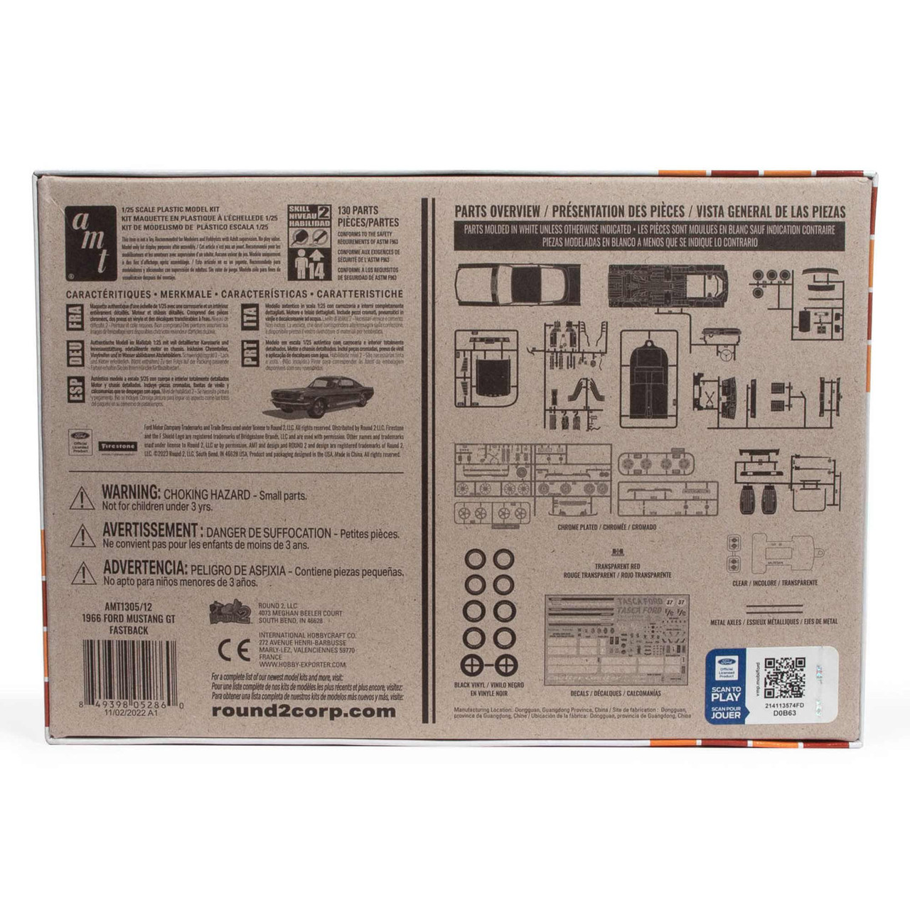 1/25 1966 Ford Mustang Fastback 2+2 Model Kit