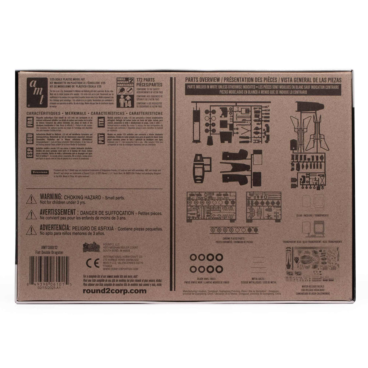 1/25 Fiat Double Dragster Model Kit