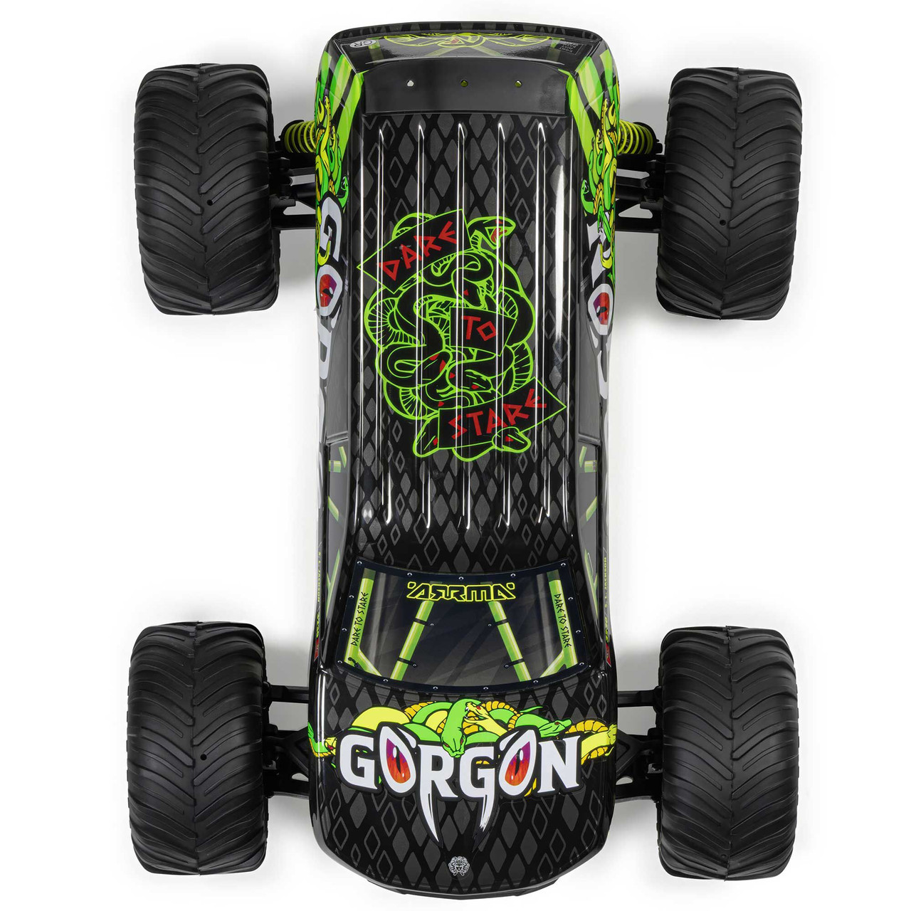 1/10 GORGON 2WD RTR Brushed Monster Truck (Battery & Charger Included), Yellow