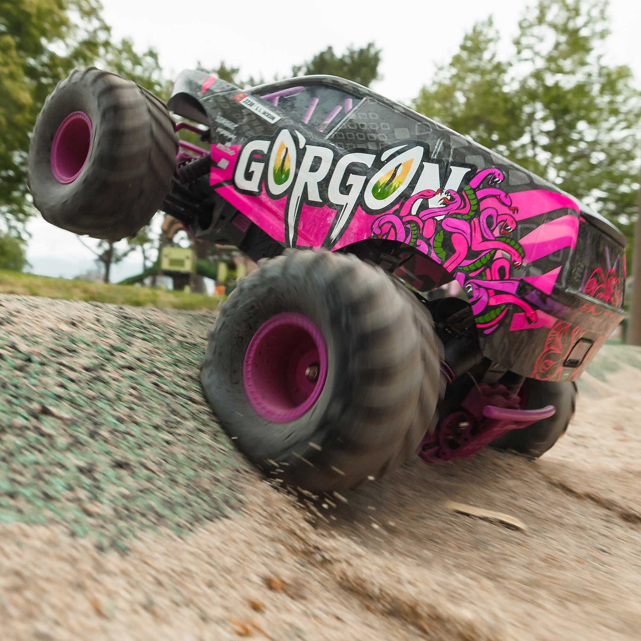 1/10 GORGON 2WD RTR Brushed Monster Truck (Battery & Charger Included), Purple
