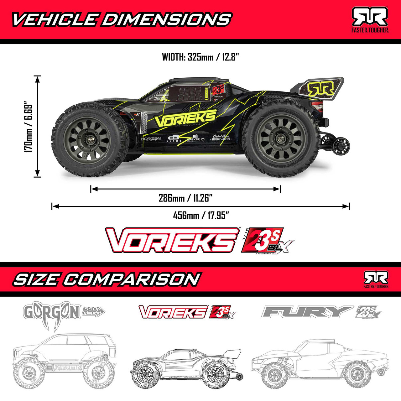 1/10 VORTEKS 223S DSC 2WD RTR Brushless Stadium Truck, Pink