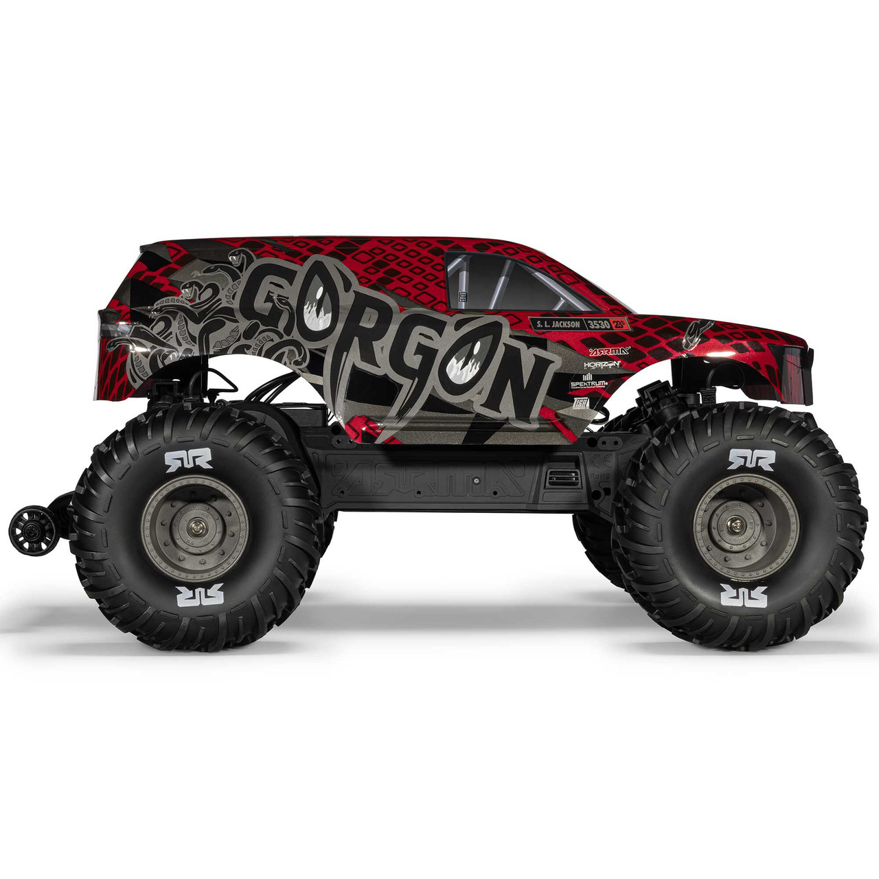 1/10 GORGON 223S 2WD RTR Brushless Monster Truck, Red/Black