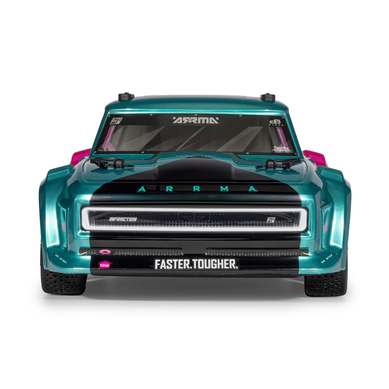 1/8 INFRACTION 223S DSC 4X4 RTR Brushless All-Road Street Bash Truck, Teal/Pink