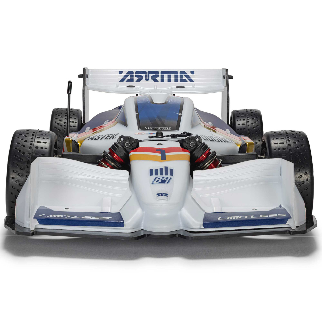 1/7 LIMITLESS 120 8S AVC 4X4 RTR Speed Machine Combo, White/Blue (2 Batteries Included)