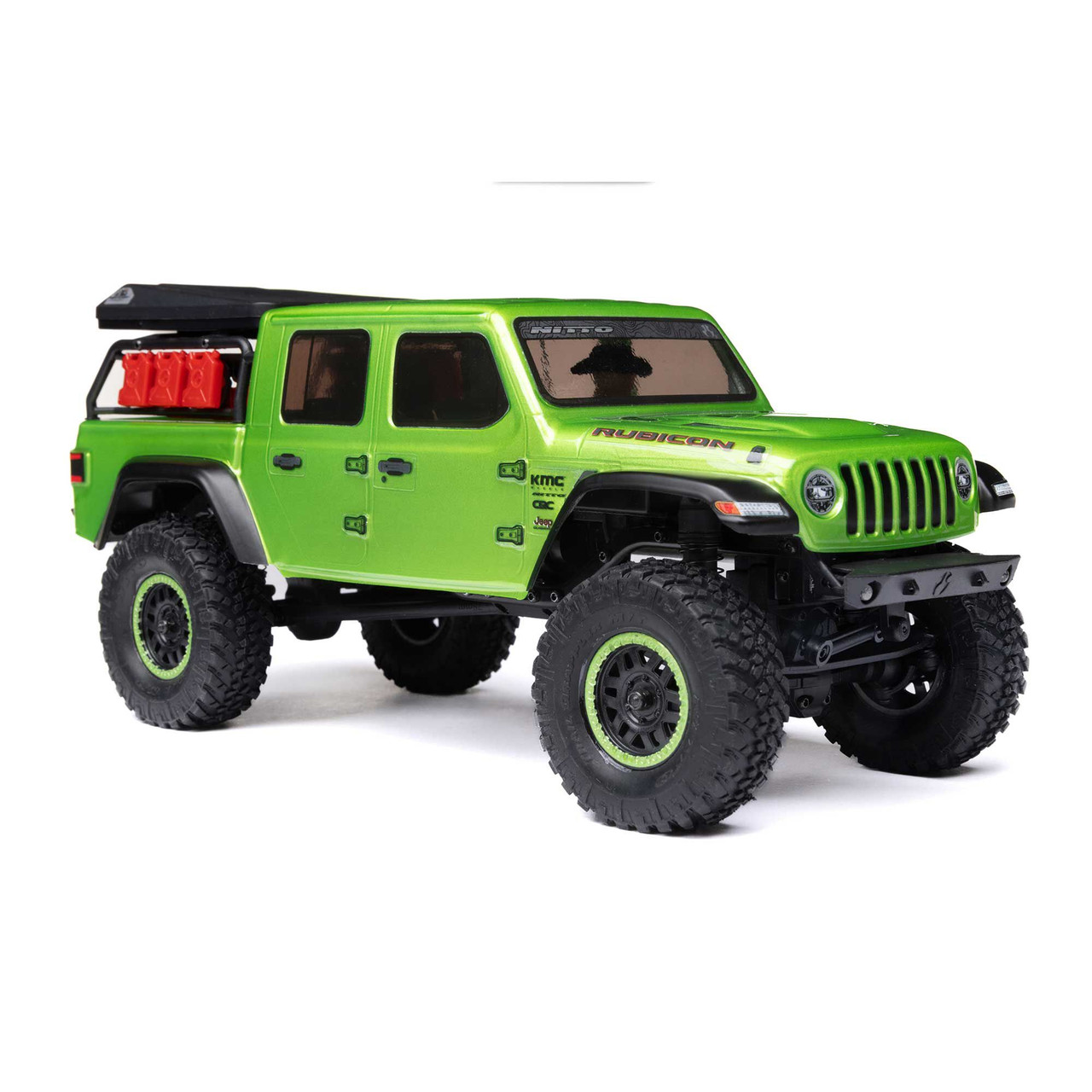 1/24 SCX24 Jeep JT Gladiator 4X4 RTR Brushed Rock Crawler (Battery & Charger Included), Green