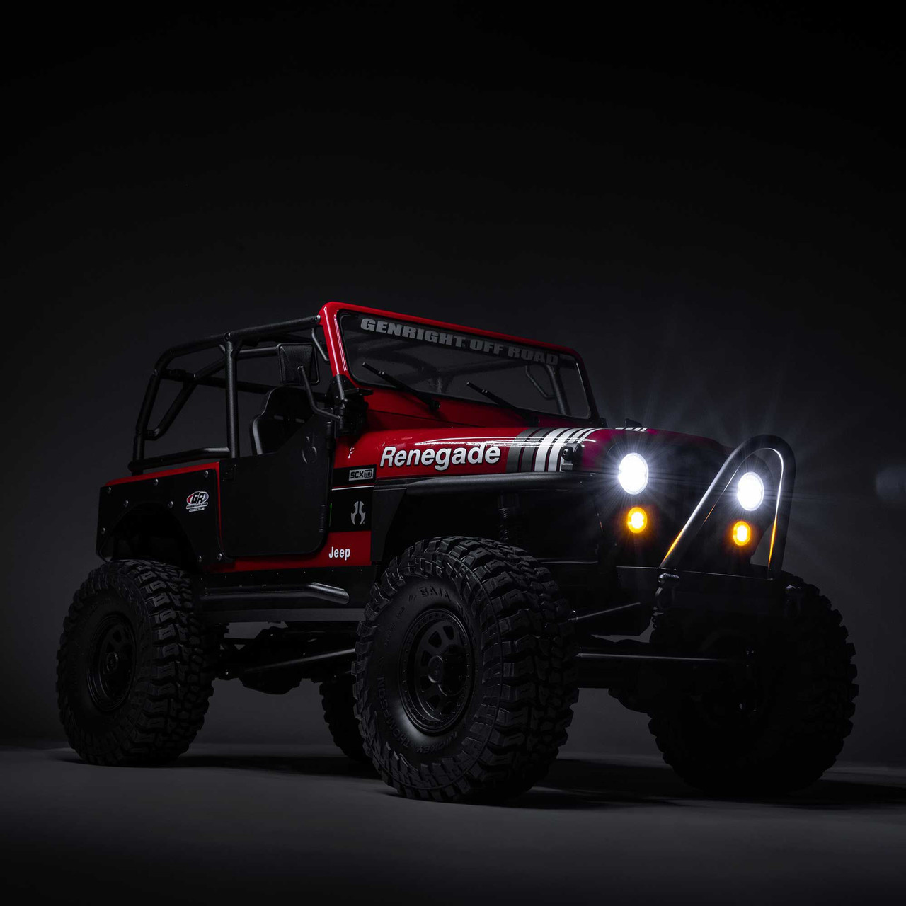1/10 SCX10 III Jeep CJ-7 4X4 RTR Brushed Rock Crawler, Red