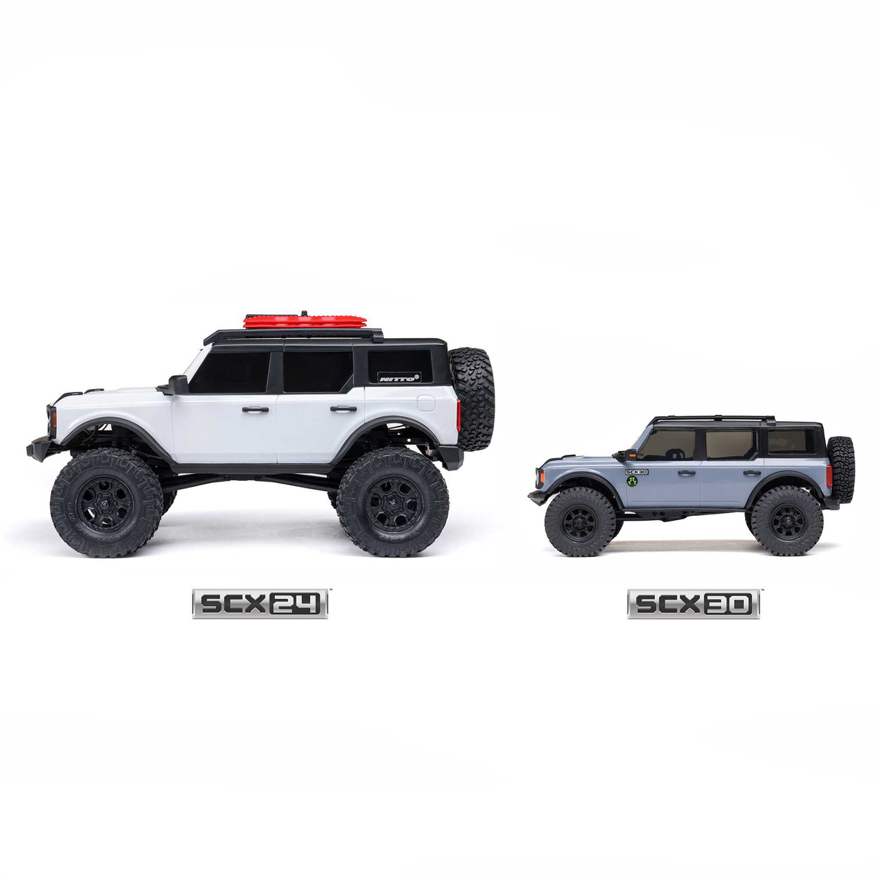 1/30 SCX30 Ford Bronco 4X4 RTR Brushed Rock Crawler (Battery & Charger Included), Gray