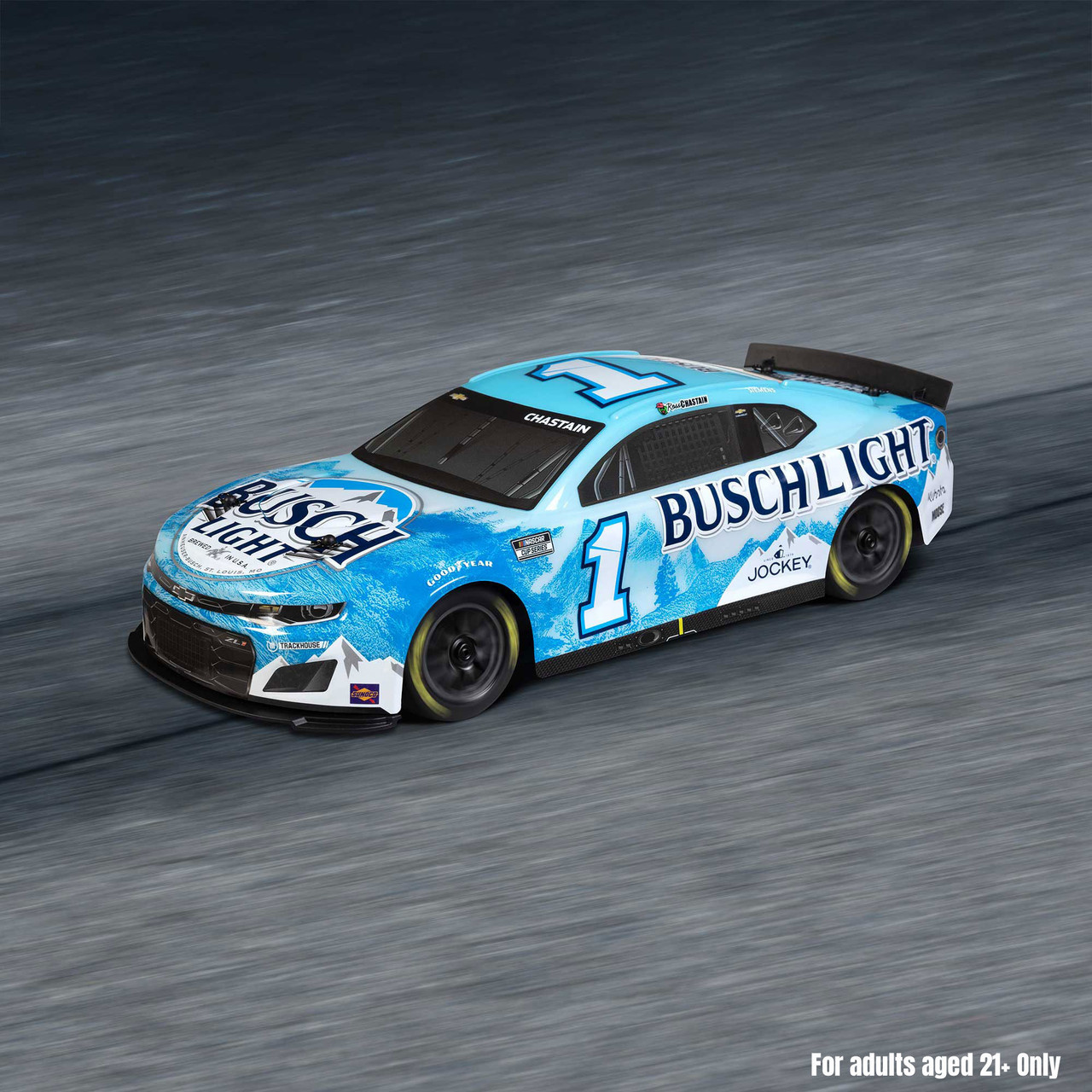 1/12 NASCAR RC Race Car Ross Chastain No. 1 Busch Light 2025 Chevrolet Camaro ZL1 2S AWD RTR Brushed On-Road (Battery & Charger Included)