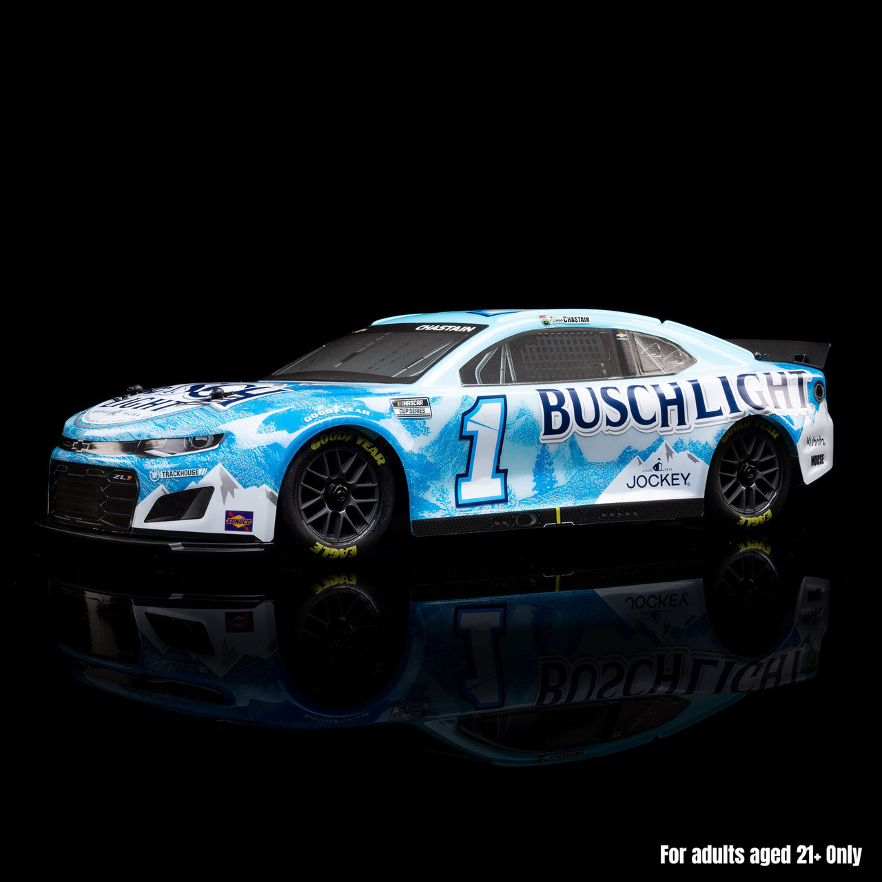 1/12 NASCAR RC Race Car Ross Chastain No. 1 Busch Light 2025 Chevrolet Camaro ZL1 2S AWD RTR Brushed On-Road (Battery & Charger Included)