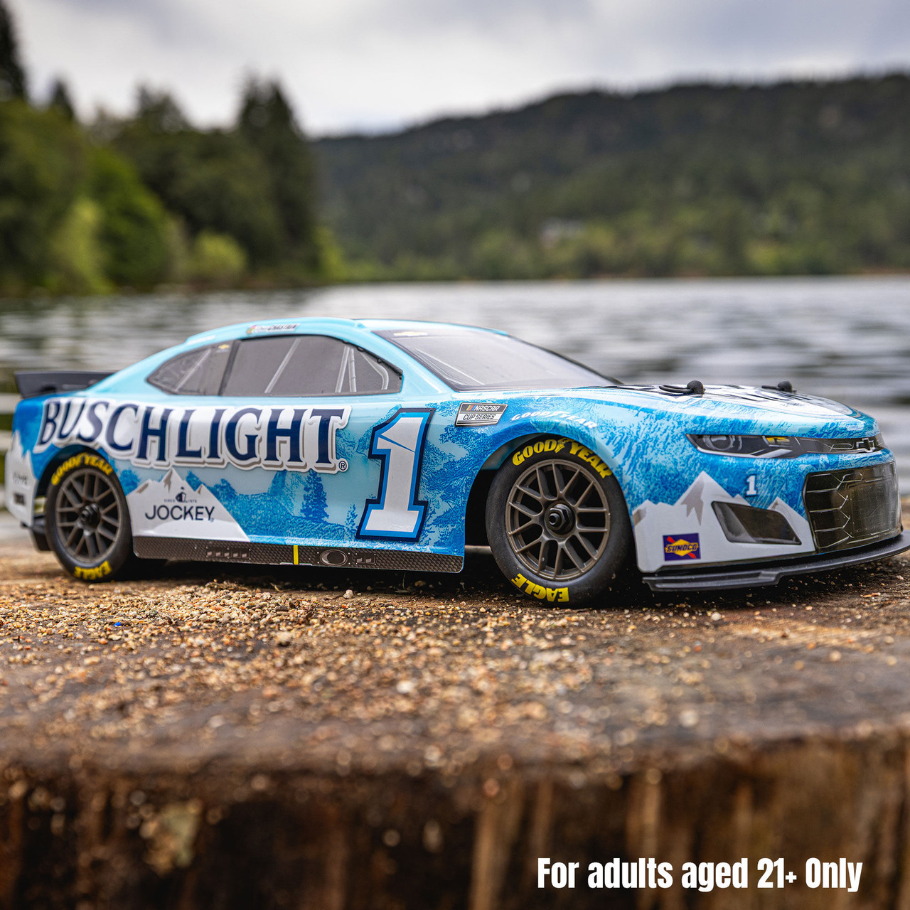 1/12 NASCAR RC Race Car Ross Chastain No. 1 Busch Light 2025 Chevrolet Camaro ZL1 2S AWD RTR Brushed On-Road (Battery & Charger Included)
