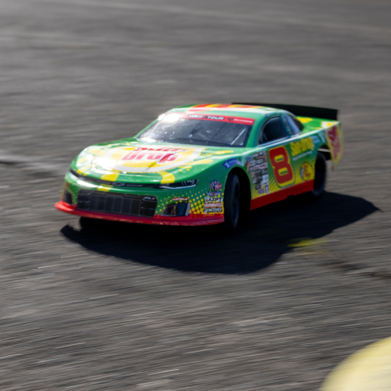 1/12 Asphalt Late Model RC Race Car Dale Earnhardt Jr. No. 8 2025 Sun Drop Chevrolet ZL1 2S AWD On-Road (Battery & Charger Included), Green