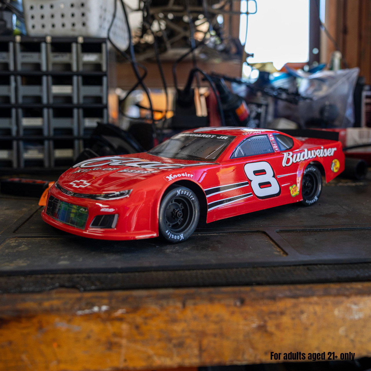 1/12 Asphalt Late Model RC Race Car Dale Earnhardt Jr. No. 8 2025 Budweiser Chevrolet ZL1 2S AWD On-Road (Battery & Charger Included), Red