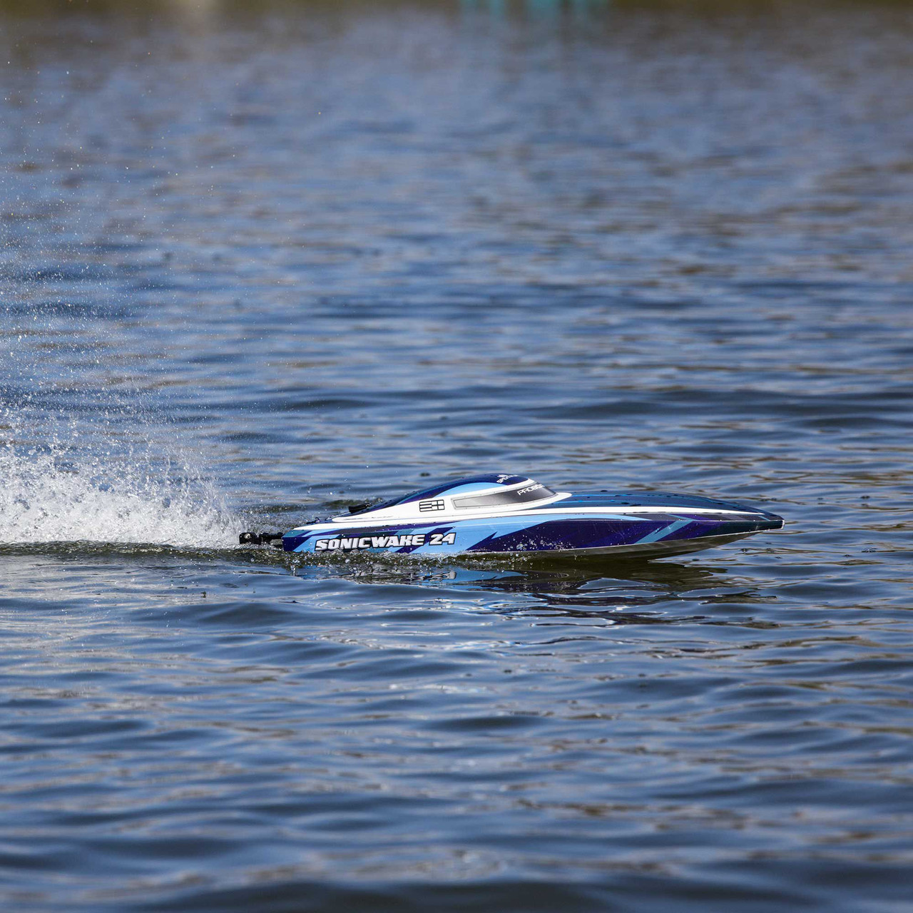 Sonicwake 24" Self-Righting Brushless Deep-V RTR (Battery & Charger Included), Blue