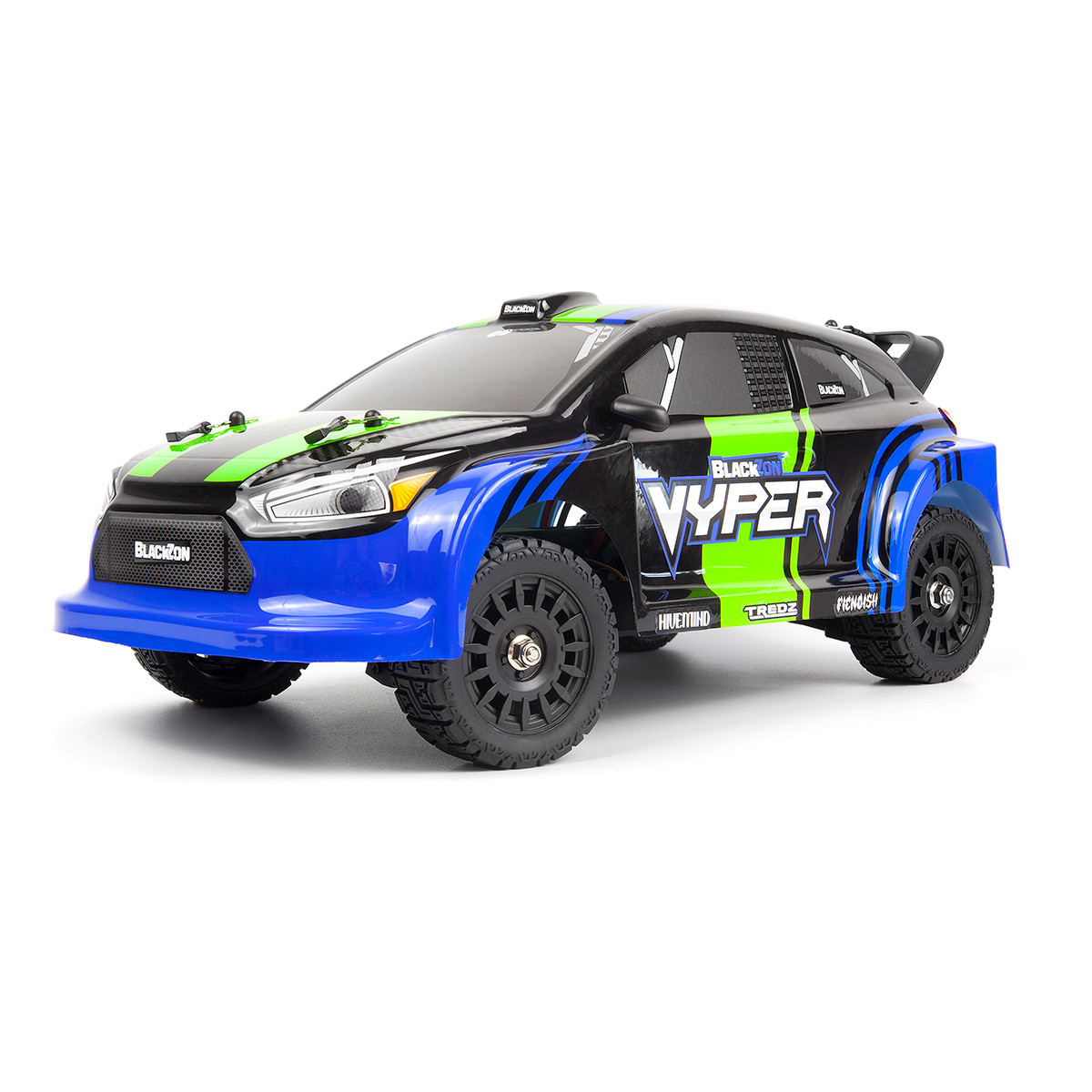 BlackZon - Vyper RX 1/16 4WD Rally Car - Blue/Green