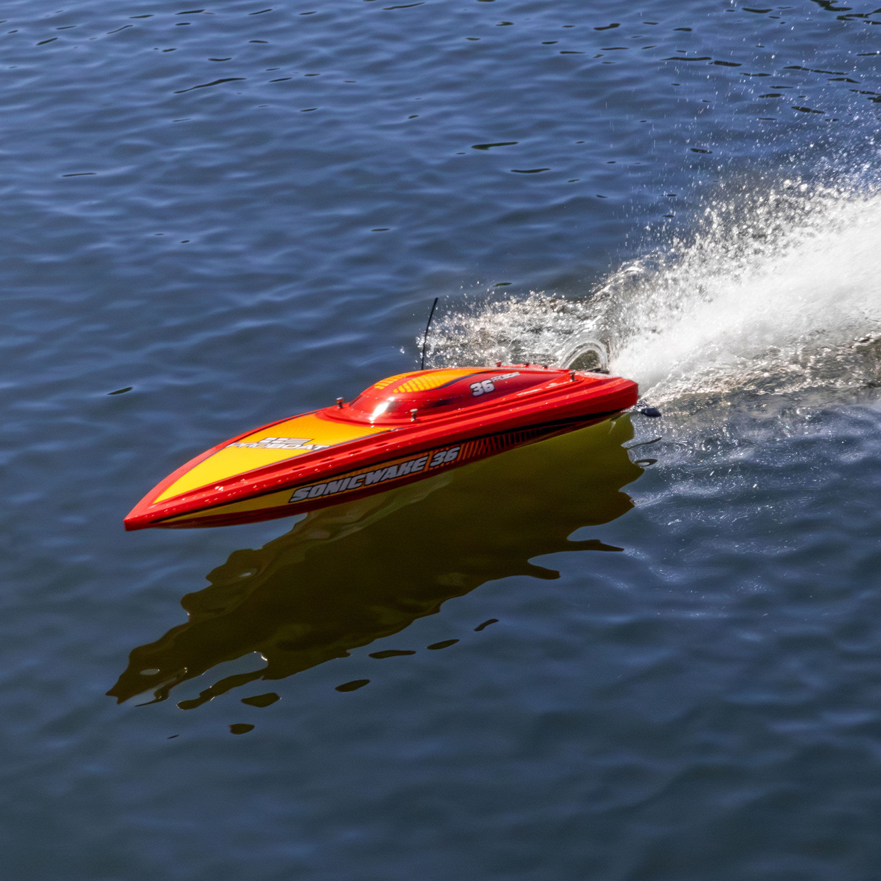 Sonicwake 36" V3 Self-Righting V-Hull Boat RTR, Red