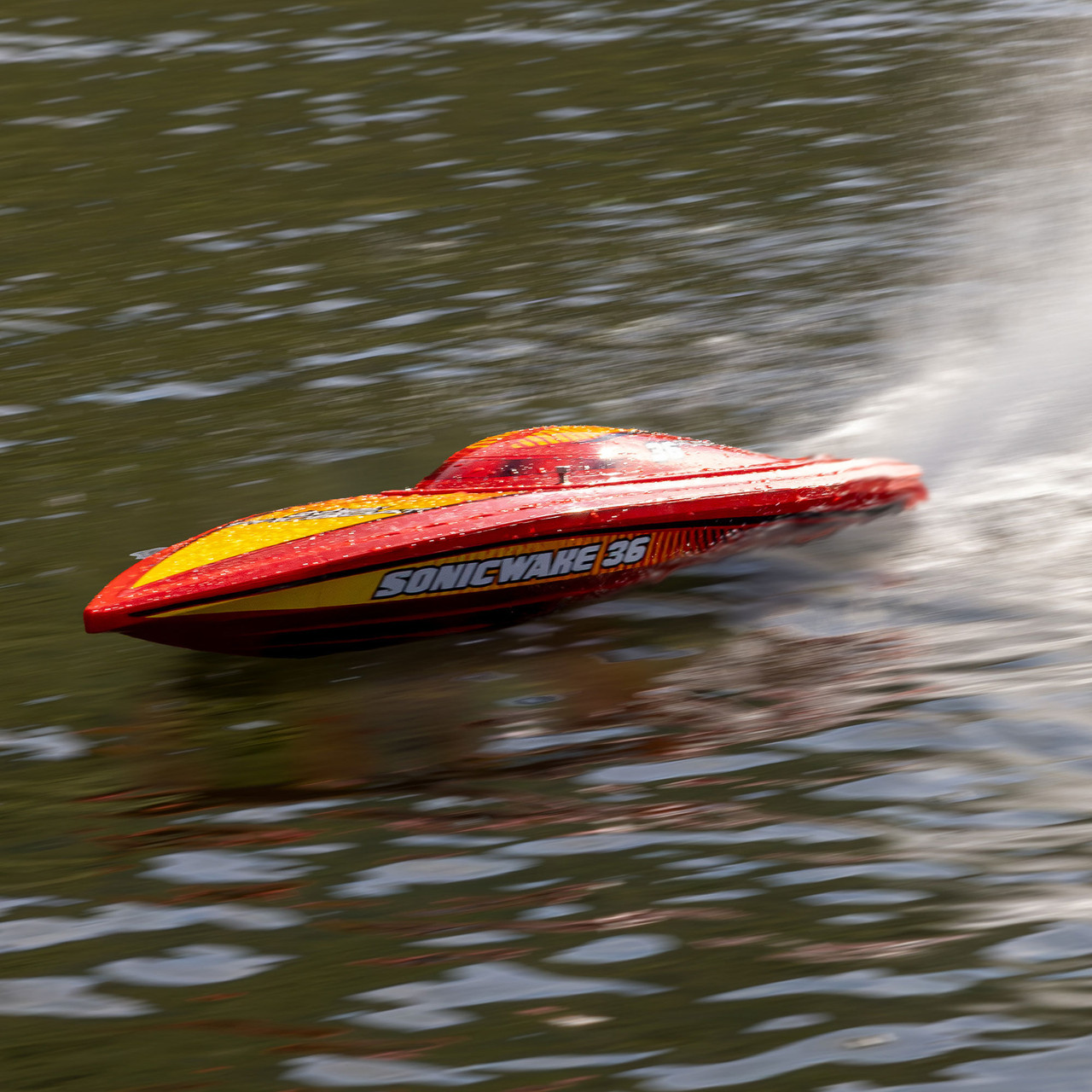 Sonicwake 36" V3 Self-Righting V-Hull Boat RTR, Red