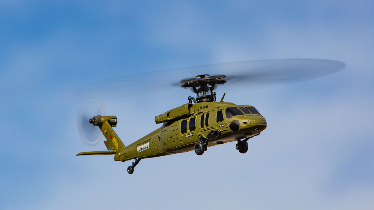 Rage R/C - Hero-Copter BL, 4-Blade RTF Heli; Army
