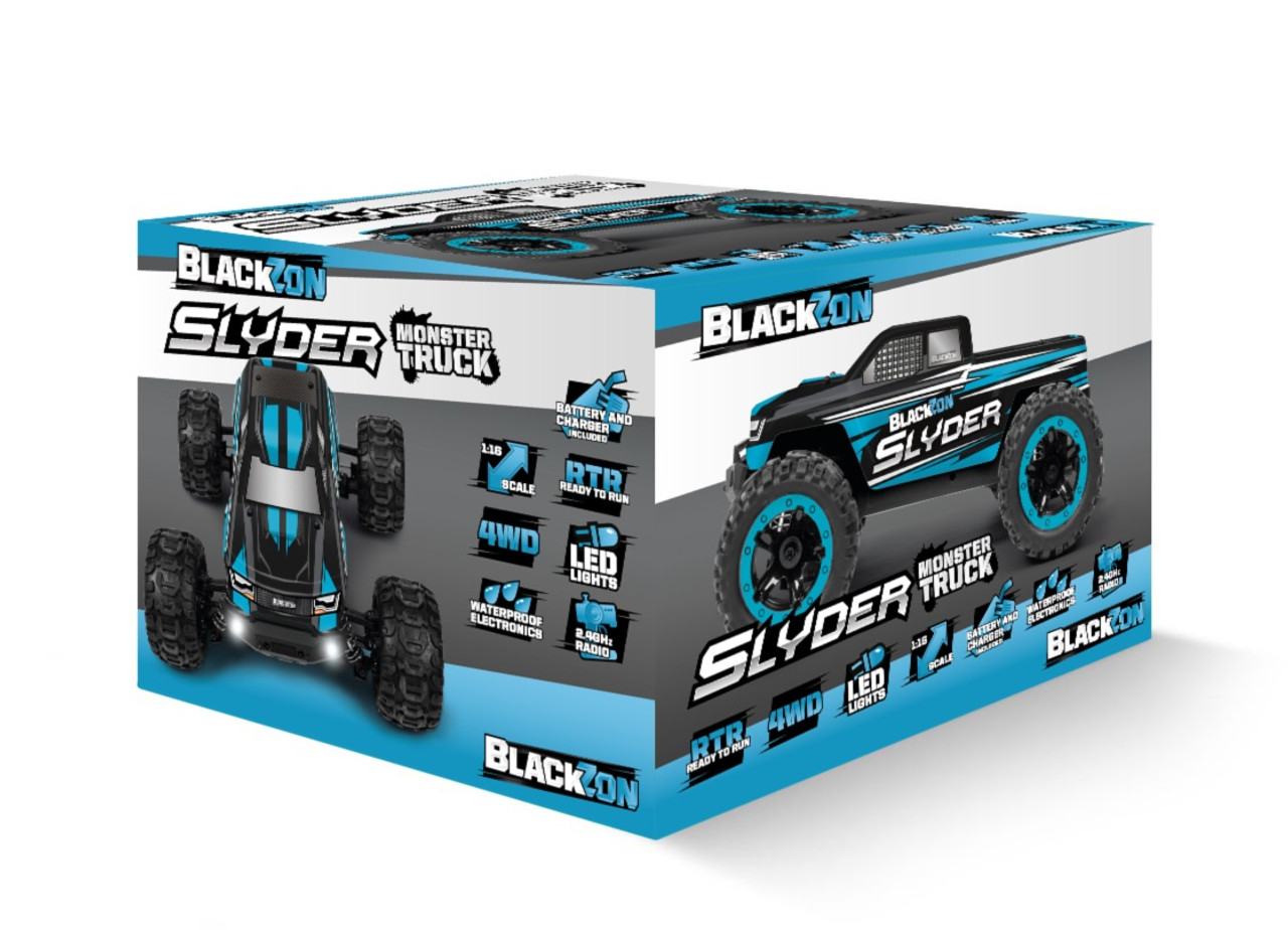 Slyder MT 1/16 4WD Electric Monster Truck - Blue Slyder MT 1/16 4WD Electric Monster Truck - Blue