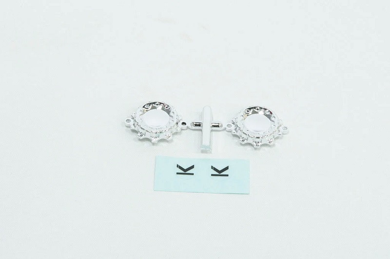 CEN Racing Chrome Wheel Cap, w/Decal, for KG1 Forged KD014 Trident, 2pcs CEGCD0634