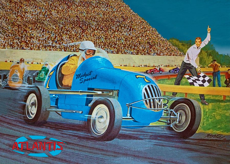 Atlantis Models 1/20 Midget Racer Plastic Model Kit AANM110