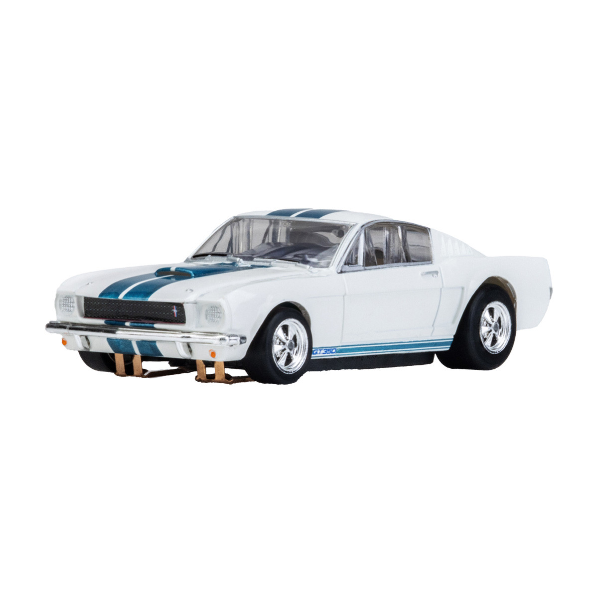AFX Racing 1965 Shelby Mustang GT350 White/Blue HO Slot Car Set AFX22068