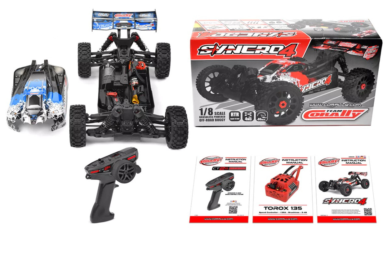 Syncro-4 1/8 4S Brushless Off Road Buggy, RTR, Blue Syncro-4 1/8 4S Brushless Off Road Buggy, RTR, Blue