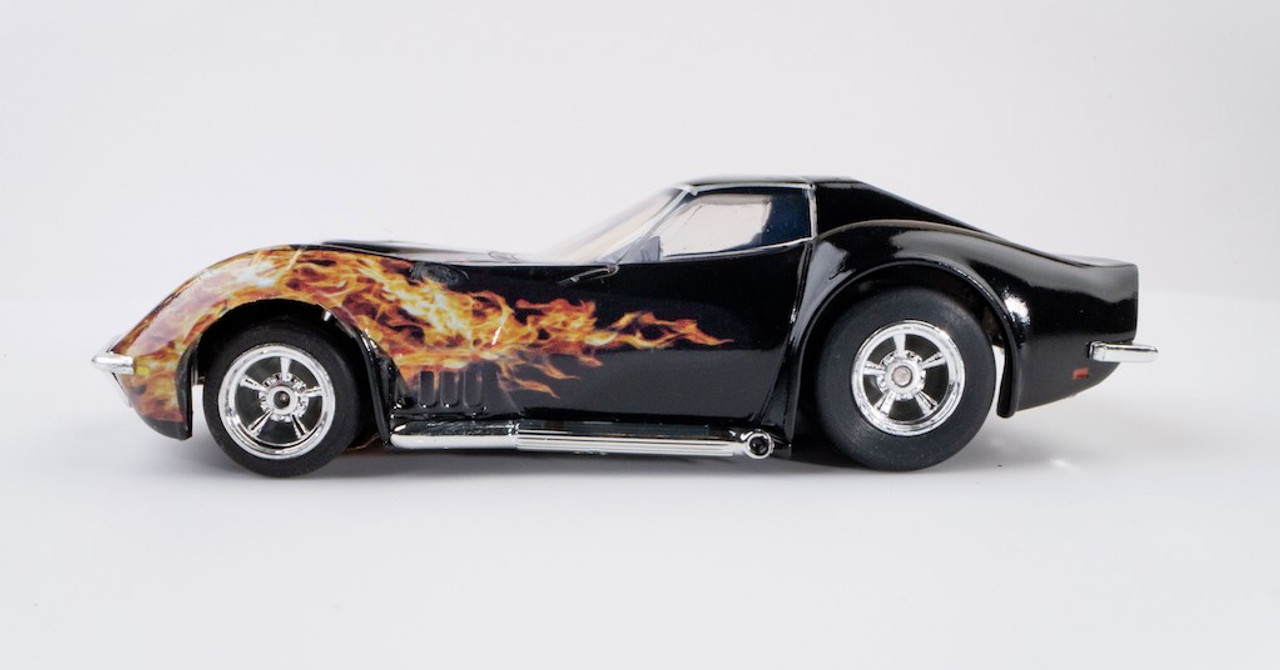 1968 Corvette 427 Black/Flame HO Scale Slot Car 1968 Corvette 427 Black/Flame HO Scale Slot Car