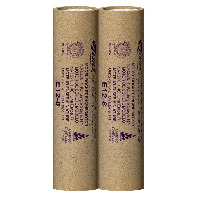E12-8 Model Rocket Engines, (3pk)