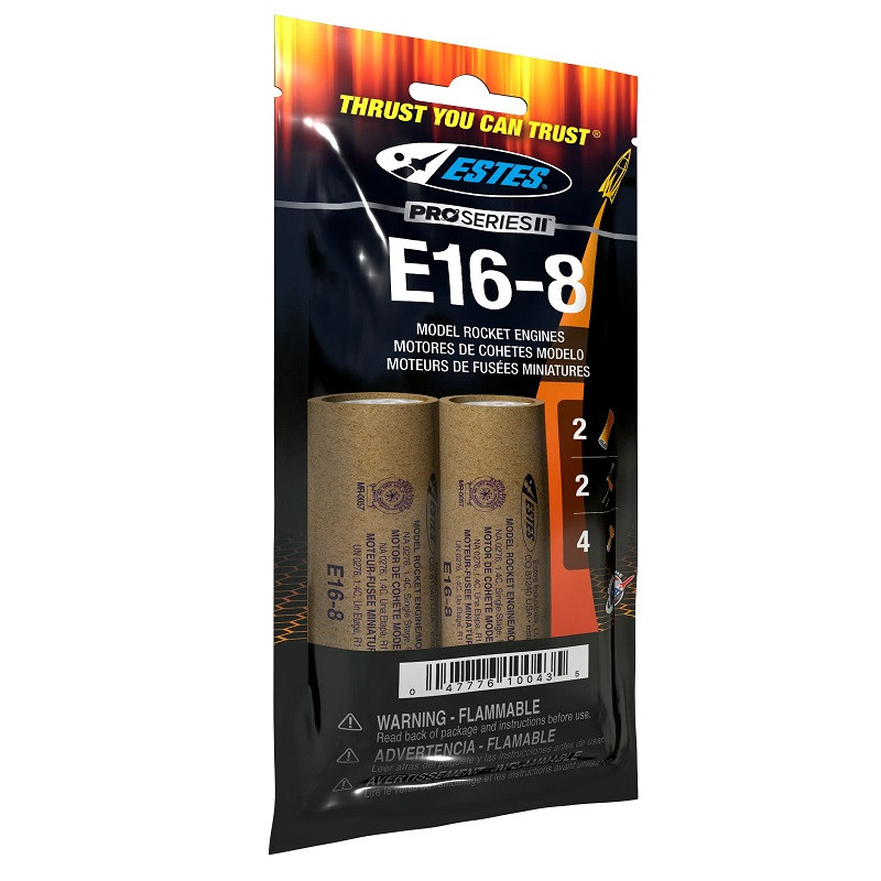 Estes Rockets E16-8 29mm Model Rocket Engines, (2pk) EST10043