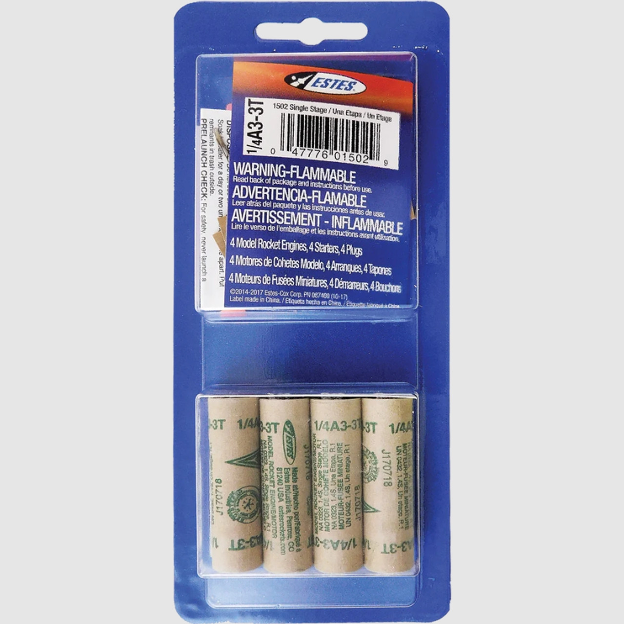 1/4A3-3T Model Rocket Engines (4pk) 1/4A3-3T Model Rocket Engines (4pk)