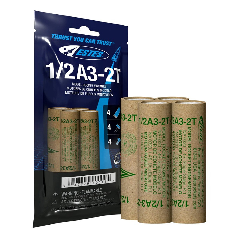 1/2A3-2T Model Rocket Engines (4pk)