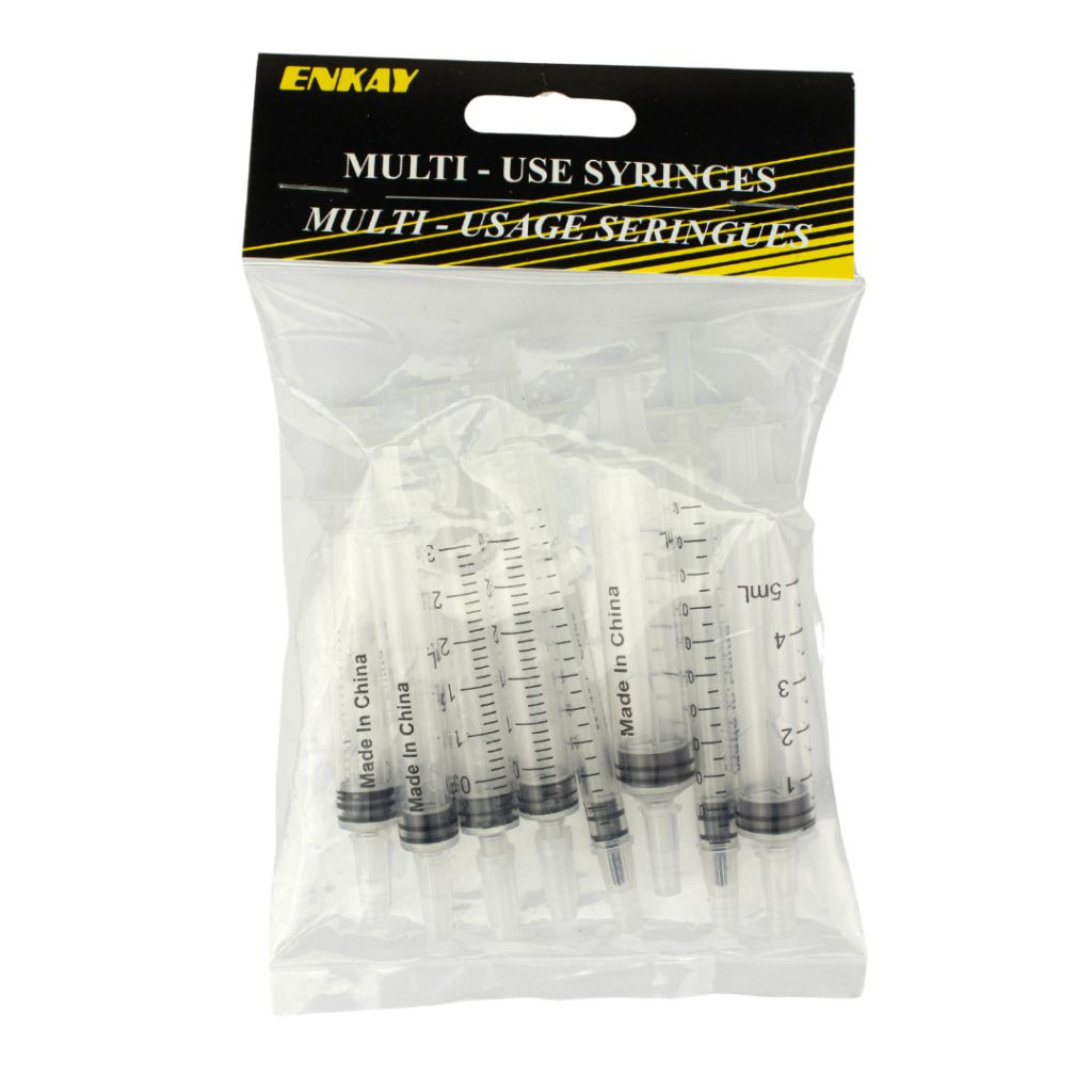 8pc Syringe Assortment, Poly Bag