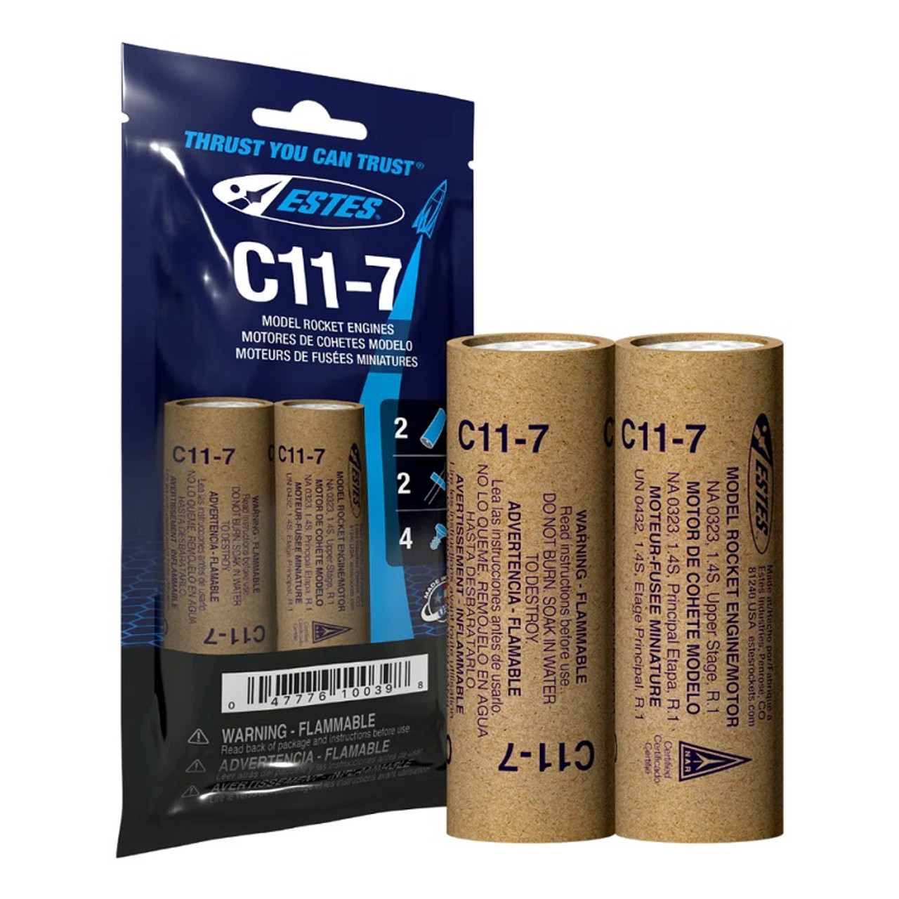 C11-7 Model Rocket Engines, (2pk) C11-7 Model Rocket Engines, (2pk)