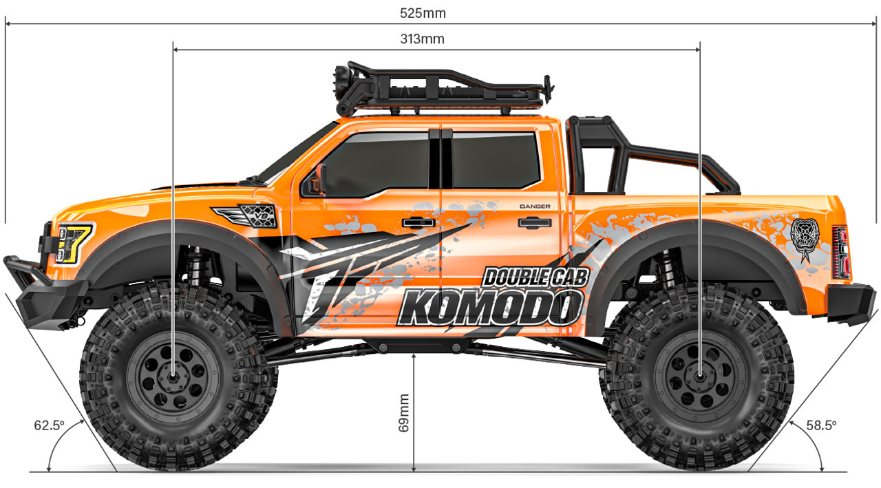 1/10 GS02F KOMODO double cab TS Kit 1/10 GS02F KOMODO double cab TS Kit