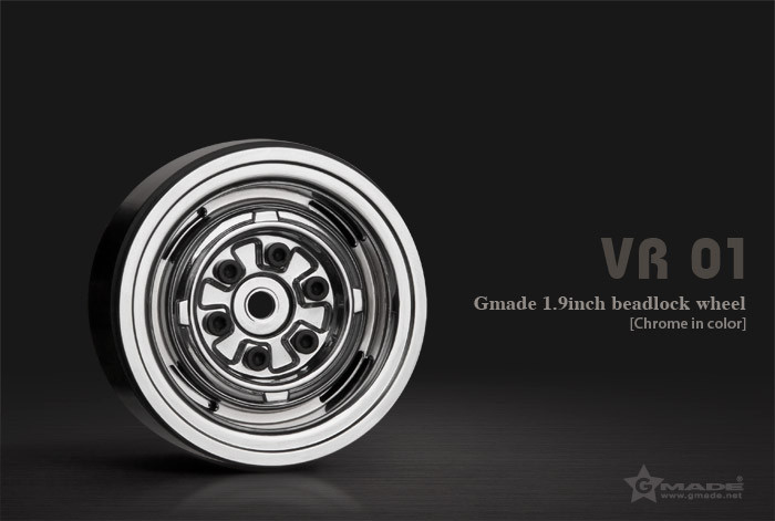 Gmade 1.9 VR01 Beadlock Wheels (Chrome) (2) GMA70105
