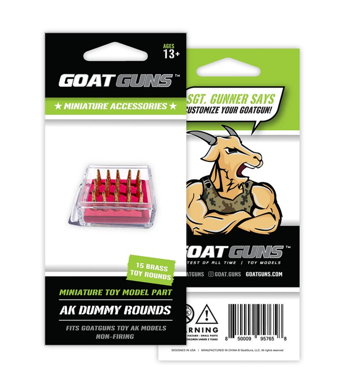 Mini AK Dummy Brass Rounds, for AK47 Models Mini AK Dummy Brass Rounds, for AK47 Models