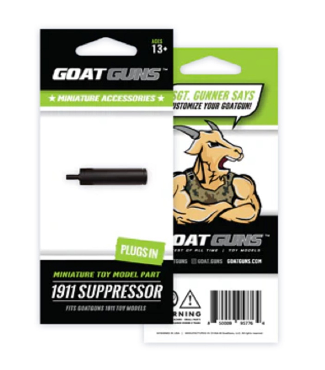 Mini 1911 Suppressor, Black, for 1911 Models Mini 1911 Suppressor, Black, for 1911 Models