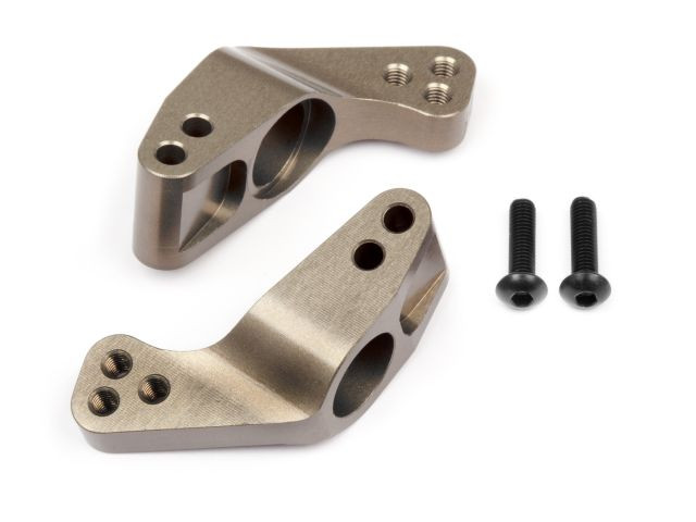 HPI Racing Aluminum Rear Hub Carrier Set (0 Deg/Hard Anodize) Bullet HPI108021